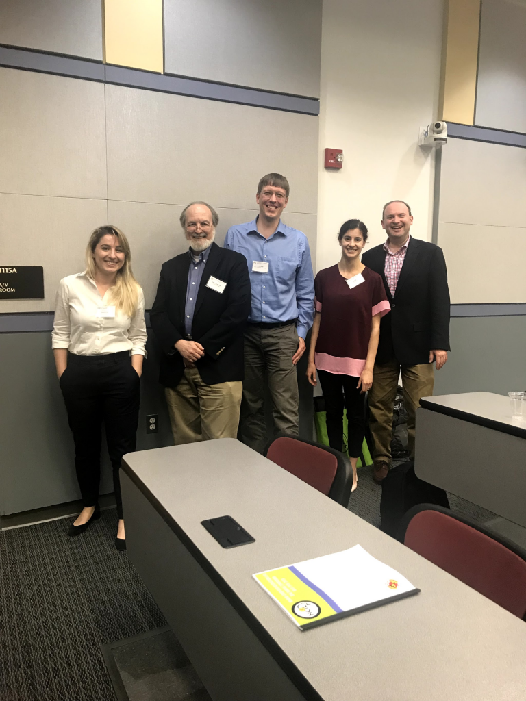 Standing (l to r): Hernisa Kacorri, Gregg Vanderheiden, J. Bern Jordan, Amanda Lazar, Jonathan Lazar